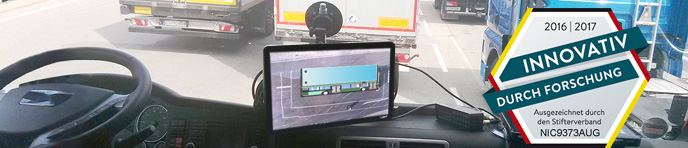 Leuchtstarkes RuggedLight15FHD Display bei der LKW-Erprobung